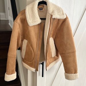 Gap Faux leather / fleece jacket
